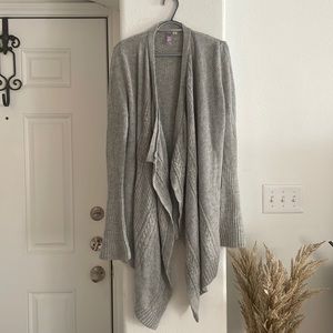 Alya Gray Waterfall Front Cardigan Size M